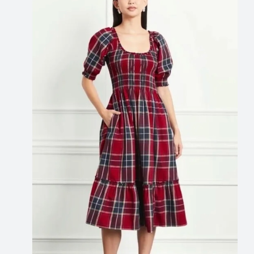 Hill House The Louisa Nap Dress in Red Tartan